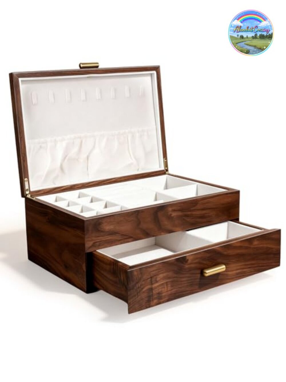 Solid Wood Jewelry Storage Box Walnut Handmade Necklace Bracelet Watch